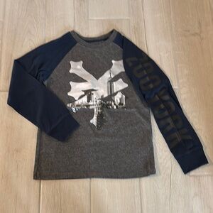 Zoo York Charcoal and Navy Kids Long Sleeve Tee